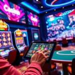 Profitez de jeux captivants dans un cadre de casino en ligne animé.