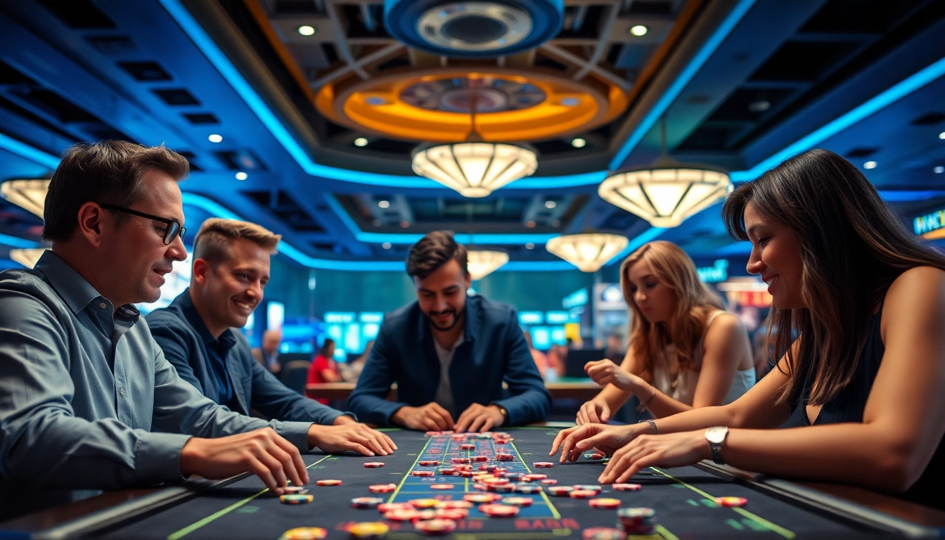 Casino en ligne retrait immédiat avec des joueurs gagnant dans une ambiance énergique. related image