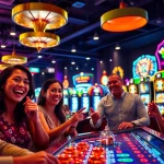 Les joueurs profitent de l'expérience de casino en ligne avec des machines à sous et des jeux de table.