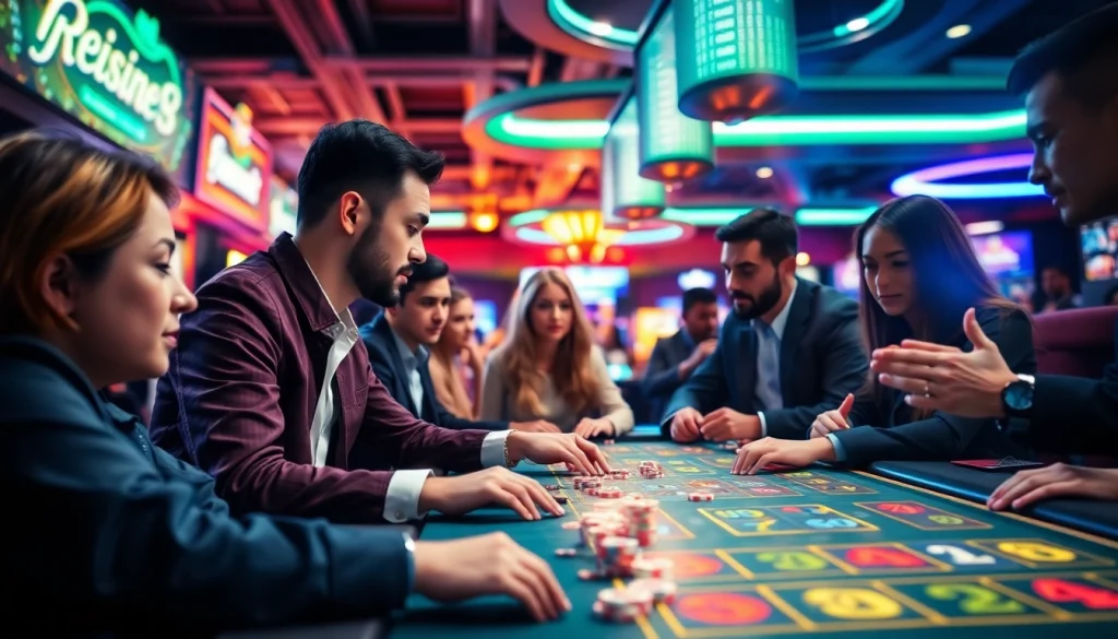 Casino en ligne retrait immédiat avec des joueurs gagnant dans une ambiance énergique.