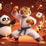 Experience the thrill of Go88 with vibrant characters and dynamic gambling elements in a lush casino setting.