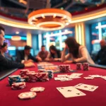 Casino en ligne retrait immédiat avec des joueurs concentrés autour de la table de poker.