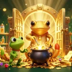 Engage with Nhà cái Jun88 in a vibrant 3D casino scene featuring alchemists and treasures.