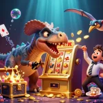 Jouez au casino en ligne : un pachycephalosaurus gagne au jackpot avec des pièces d'or