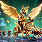 Experience thrilling slots adventures at sunwin. with a golden beetle and vibrant crypto elements.