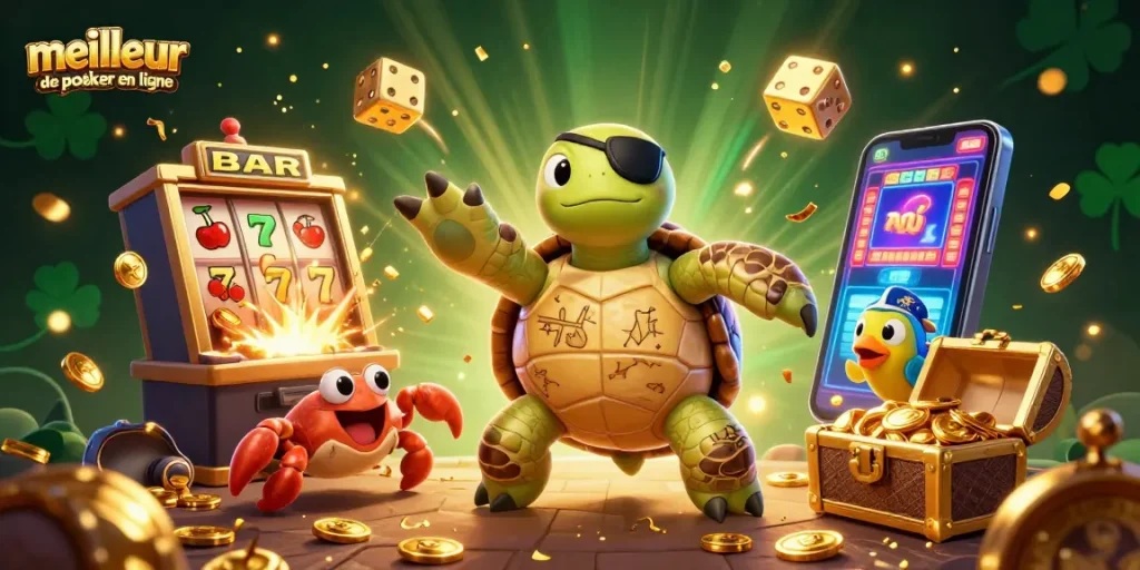 Jouer au meilleur site de poker en ligne avec des personnages animés amusants et des éléments de jeu captivants.
