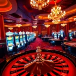 Jouer à des jeux de casino en ligne dans une ambiance de luxe et d'excitation.