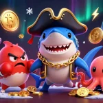 Engage in thrilling gameplay at yonibet with animated characters and crypto elements.