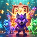 Experience the thrill of winning at lolajack casino fr with ghostly wolves and vibrant casino elements.