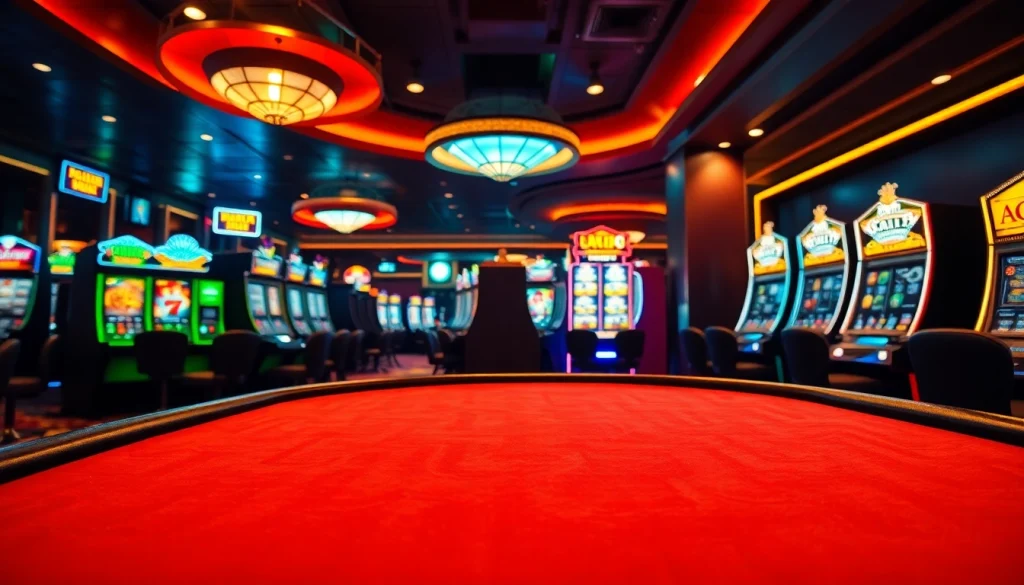 Table de poker animée dans un casino en ligne, attirant les joueurs avides d'action.