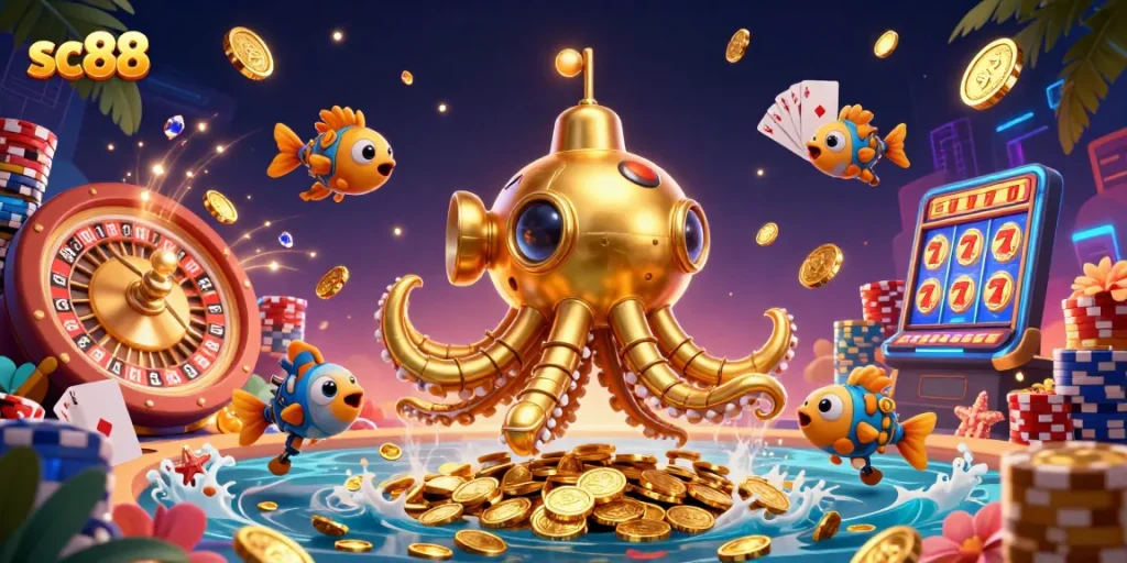 Engage with thrilling casino action at sc88 through golden kraken submarine adventure.