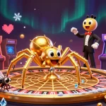 Placer des paris dans un casino en ligne avec une araignée et un croupier centipède en scène.