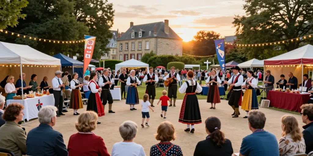 Experience m98 สล็อตวอเลท 2026 at a vibrant cultural festival showcasing Breton music and crafts.