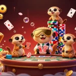 Découvrez l'univers de notre casino en ligne avec des suricates animés gérant des jeux palpitants.